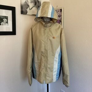 Vintage QUIT Happy Snowboarding Jacket with removable hood Lrg